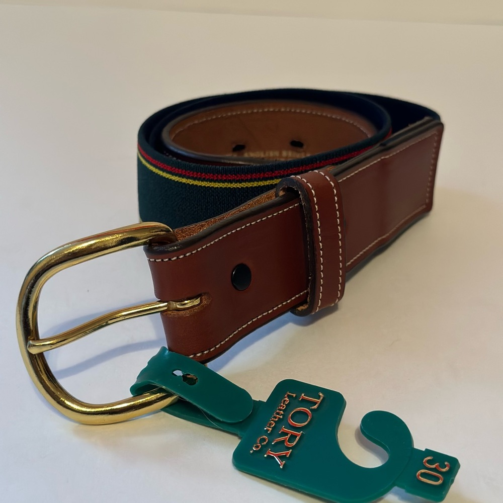 Tory English Bridle Leather Belt Men’s Size 30